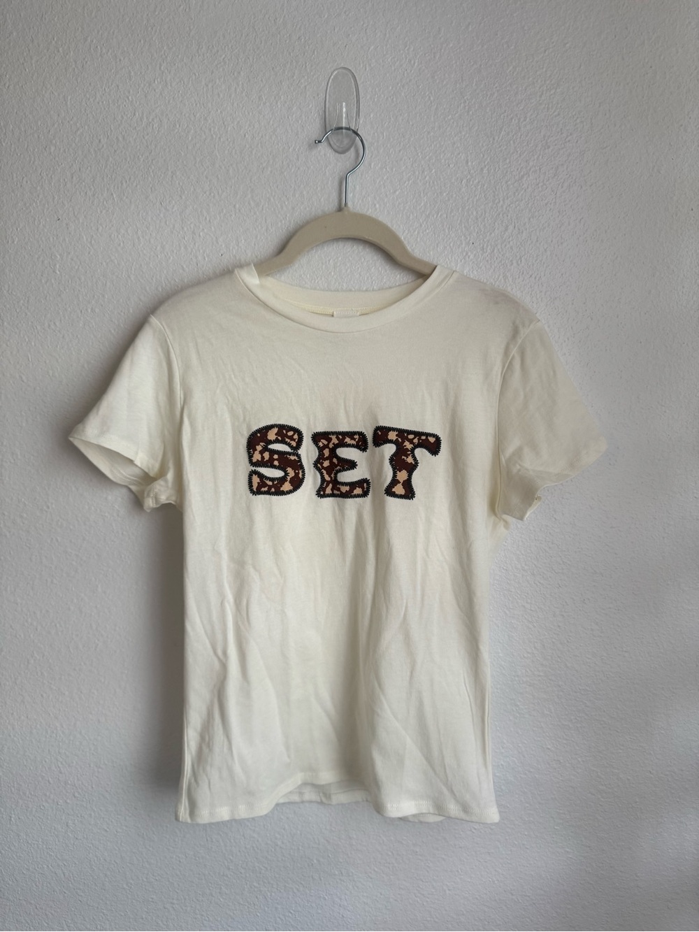 Set Active | Set Cow Print Staple Tee NWT